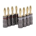 Miniatyrbillede 1 af 5: CDQ Banankontakt guldpläterad 4 mm 8-packCDQ
