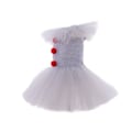 Miniatyrbilde 5 av 5: Pennywise Halloween-kostyme for jenter, skummel karneval, stilig, barn 12M SQBB