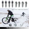 Miniatyrbild 4 av 5: 100 st Cykeldäck Dubbar Snöspikar Halkfria Skruvdäckspik A A