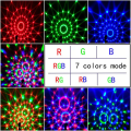 Miniatyrbilde 2 av 5: Discokula LED-festlampe med 7 farger RGBP 1,2 m USB-kabel og fjernkontroll for fest jul barn
