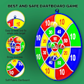 Pikkukuva 3 / 5: 25,5\" lastentaulu dartteja varten 12 tahmealla pallolla, pallopeli lapsille, sisäpeli/ulkopeli/puutarhapeli/lautapeli (65 cm)