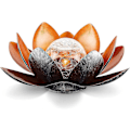 Miniatyrbillede 1 af 5: Solcellelampe Lotusblomst - Genopladelig LED-blomst med solenergi - Økologisk dekoration til Tang-have - Amber-Superb (FMY)
