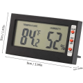 Miniatyrbild 2 av 5: Digital LCD-hygrometer Inomhustermometer Multifunktionsmonitor Temp Fuktighetsmätare Monitor För kontor Sovrum Vardagsrum Växthusodling (1 st zdq