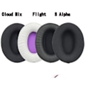 Miniatyrbild 2 av 4: Öronkuddar för Kingston HyperX Cloud Mix Flight S Alpha S - Vit proteinläder vit proteinläder