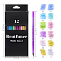 Miniatyrbilde 4 av 5: 12 farger metalliske fargeblyanter Tegning Skisse Sett Fargelegging Multicolor onesize