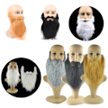 Miniatyrbilde 3 av 10: 2ST Fake Beard Langt Fluffy Skjegg GRÅT Gray