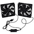Miniatyrbillede 1 af 4: 120 mm 5V USB-drevne pc-router-ventilatorer med hastighedsregulator Høj luftstrøm køleventilator til router-tilstand[HK] Som vist As shown