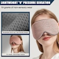 Miniatyrbillede 3 af 5: Dobbeltsidet sovemaske varmt og køligt, superblødt cover med justerbar rem, til søvn, intet tryk til rejseformål (rosa/blå)