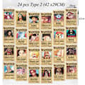 24 st Anime-affischer One Piece Type 2 (42 x29CM)