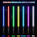 Miniatyrbillede 4 af 4: Lysende lyssabel Rgb 7 farver variabel elektronisk lyssabel Fx lyd sort