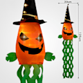Pikkukuva 1 / 3: Halloween-juhlan koristevalot, noidanhattu, lepakko, kurpitsa, luuranko, lämmin valo