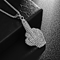 Miniatyrbillede 2 af 5: Mode Utsökt Zirkon Boxningshandskar Hänge Halsband Punk Män S Rock Hip Hop Smycken A6677-Silver