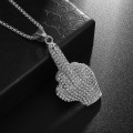 Pikkukuva 2 / 5: Mode Utsökt Zirkon Boxningshandskar Hänge Halsband Punk Män S Rock Hip Hop Smycken A6677-Silver