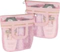 Mesh Quick Dry Duschväska, Rosa, 25x26cm med Dragkedja, för Studenthem, Läger & Gym