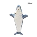Miniatyrbillede 1 af 5: Hajfilt med huva för vuxna - Haj Onesie Bärbar filt - Hajfilt Supermjuk Mysig Flanell Hoodie Haj Sovsäck 170cm