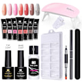 Miniatyrbild 1 av 4: Nagelförlängningsgelset Naglar Nagelkit Nagelfärgsgel med toppbaslack Naglar Set/Kit Nagelmanikyr Salongset D