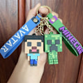 Miniatyrbillede 4 af 4: 4 stk Minecraft Fakkel Nøglering