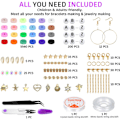 Miniatyrbilde 2 av 5: 6000 lerperler for armbånd, 24 farger flate runde