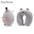 Miniatyrbild 1 av 10: Plush Kuddar U-formad Resekudde GRÅ MUS Grey Mouse