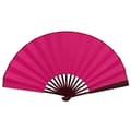 Vifte - Ensfarget - Ekstra stor 33cm - Rosenrød Dark pink Mörkrosa