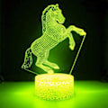 Miniatyrbillede 3 af 5: 3D Hest Natlampe Bord Skrivebord Optisk Illusion Lamper 16 Farveskiftende Lamper LED Bordlampe Julegave Hjem Kærlighed Fødselsdag