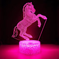 Miniatyrbillede 4 af 5: 3D Hest Natlampe Bord Skrivebord Optisk Illusion Lamper 16 Farveskiftende Lamper LED Bordlampe Julegave Hjem Kærlighed Fødselsdag