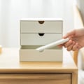 Miniatyrbillede 3 af 5: 3-skuffers arrangør, kompakt sæt til kosmetik, toiletartikler, badeværelse, sovesal, skrivebord