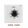 120 Minuters Timer, AC 220V, 15A, Intelligent Mekanisk Nedräkningstimer, Tidbrytare, 86 Panel Timer Kontrollratt—yux_tfrf