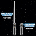 Miniatyrbillede 4 af 5: Indtrækkelig lyssværd til børn - Light Up LED Lightsaber Sword Legetøj til drenge, piger - Perfekt til børnefødselsdage, nytår, påske - 2 stk.