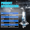 Miniatyrbilde 5 av 5: 4x H7 LED-frontlyktsett fjernlys 220W 60000LM Superbright 6000K hvit
