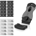Miniatyrbilde 1 av 5: Rustfritt stål keramisk spisskrapa. med 20 blad (grå) Grå svart Grå svart