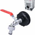 1000L tankkran med slangeadapter, S60X6 IBC kranforbindelse, hagekran for regnvannstank (1/2\" plastadapter)