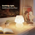 Miniatyrbillede 2 af 4: Svampe Lampe, Natbord Lampe, Lille Glas Lampe til Soveværelse Stue, Murano Æstetisk Lampe Fødselsdagsgave, Hvid White 1pak White 1pack mushroom lamp