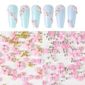 Miniatyrbild 2 av 4: 4 Förpackningar Med 800 St 3D Akryl Blomster Nagelberlocker Med Pärlor, Nagelkonst Tillbehör, Nagelkonst Material För Kvinnor Flickor