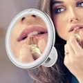 Miniatyrbild 5 av 5: Makeup Mirror with Suction Cup, LED Light and 10x Magnification White Vit White