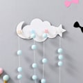 Miniatyrbillede 2 af 5: Knagerække Børn Skyformet Vægdekoration Pigeværelse