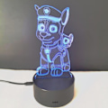 Miniatyrbillede 4 af 5: 3D Natlampe Paw Patrol Legetøj Illusion Lampe USB Touch Control