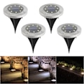 Miniatyrbilde 1 av 5: Utendørs Solcellelamper 8 LED Solcelle Hage Gulvlampe Utendørs Gulvlampe Hagelamper IP65 (4 Varmhvit)
