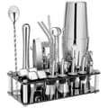 Cocktail Shaker Set, Boston rostfritt stål Bartender Kit med akrylställ & Cocktailrecept Boo