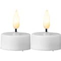 Värmeljus 2-pack LED med timer, vita Vit white