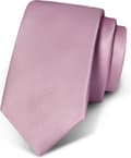 Rosa slips för män, klassisk polyesterslips med lyxig presentförpackning, elegant formell accessoar för bröllop, affärer och fest, 148 x 6 cm, rosarosa