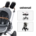 Miniatyrbilde 2 av 5: Barnevogn Håndmuffe - Buggy Votter Barnevogn Håndvarmer Hansker, Universal Vanntett og Vindtett Barnevogn Håndmuffe for Barnevogn, Buggy, Sykkel og T