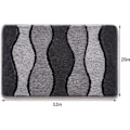 Miniatyrbillede 2 af 5: Grå badeværelsesmåtter Skridsikker badekar måtte Grå bølgemønster Mikrofiber gulvmåtte Superabsorberende tyk plys bademåtte 20\" x 32\"