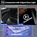 Pikkukuva 2 / 5: 4 st LED-billogo 3D Ghost Shadow Light Upgraded Welcome Courtesy Projector för A B C E M G AMG GL GLA GLC GLE GLS Klass W166 W176 W205 W212