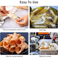 Miniatyrbilde 3 av 5: CDQ Cannoli-rør, rustfritt stål cannoli-form non-stick dansk