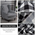 Miniatyrbilde 2 av 5: Wingstolöverdrag 2 delar Stretch Spandex Wingback stolsöverdrag Soffa Slipcover Utskrift Wingback Fåtölj Slipcovers Möbelskydd Soffa Så CDQ