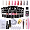 Miniatyrbild 1 av 4: Gelnagelförlängningsset Naglar Nagelkit Nagelfärgsgel med toppbaslack Naglar Set/Kit Nagelmanikyr Salongset G