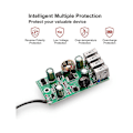 Miniatyrbilde 3 av 5: Bærbar DC med batteriklemme, 12V/24V til 5V 4-porters USB-lader multiportadapter andre smarttelefoner