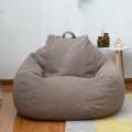 Miniatyrbild 1 av 4: Extra Stor Sittpuff Stolar Soffa Överdrag Lazy Lounger För Vuxna Barn Inomhus Brun 80 * 90cm