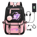 Miniatyrbild 1 av 5: Aphmau ryggsäck barn ryggsäckar ryggväska med USB uttag 1st rosa 2 rosa 2